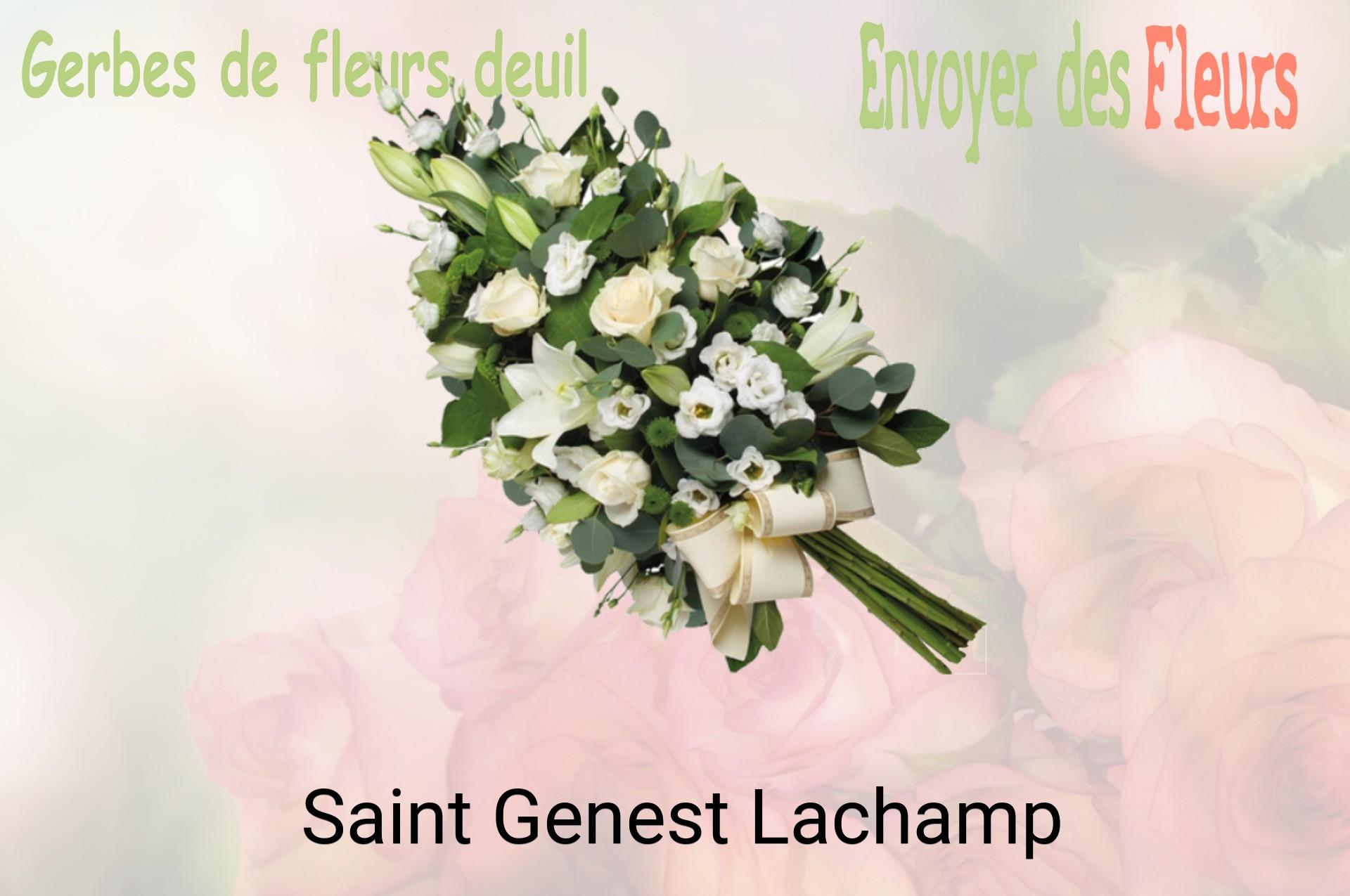 Gerbe de fleurs de deuil livrée à Saint-Genest-Lachamp
